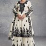 Ebony & Ivory Trendy Embroidered Garara Suit