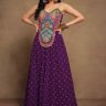 Purple Boho top with Georgette Plazzo Co-ord Set
