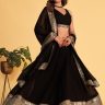 Black Plain Party Wear Georgette Lehenga Choli