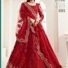 Red Bridal Net Lehenga Choli Dupatta