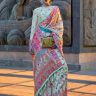 Kashmiri Pashmina Handwoven Organza Saree