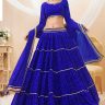Alia Bhatt Blue Lehenga Choli Dupatta
