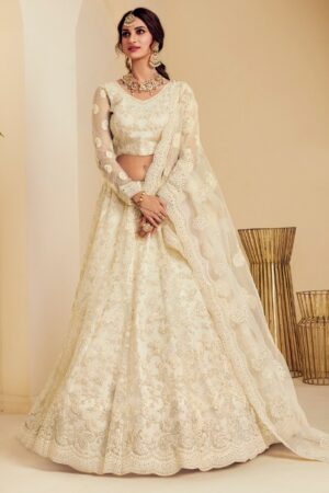 white net lehenga