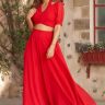 Red Georgette Casual outfit