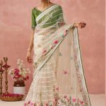 Designer Party Wear Organza Saree with Embroidery Blouse