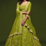 Light Green Lehenga Choli in Silk for Sangeet