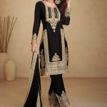 Black Pakistani Style Salwar Kameez in Chinon