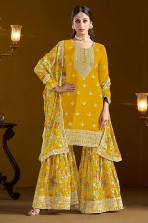 Yellow Printed Garara