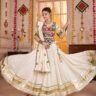 Bright White Cotton Chaniya Choli for Women