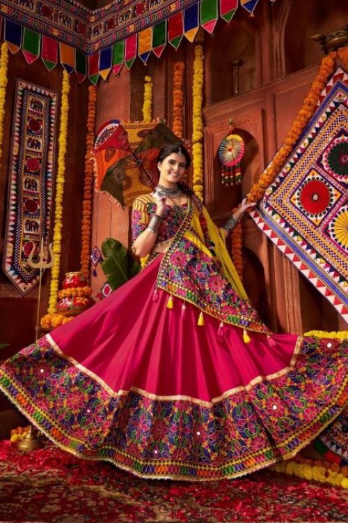 Ready to Wear Navratri Embroidery Work Lehenga Choli